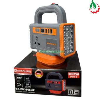Đế chuyển pin STARKER 21V SK-ITG360SGR sang điện 220V công suất 200W chân phổ thông