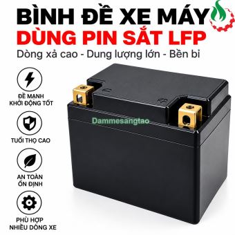 Pin Ắc Quy Xe Máy 12V B-YT4 LFP LiFePO4 Dòng Xả Cao