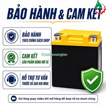Pin B-MO05 LFP 12V Đóng Bình Ắc Quy Xe Máy Dòng Xả Cao