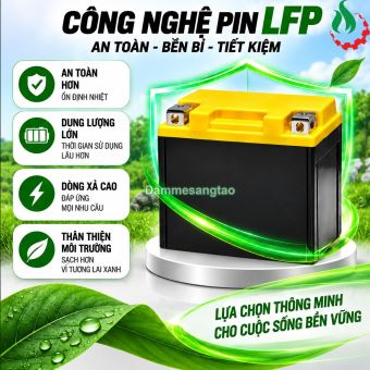 Pin B-MO05 LFP 12V Đóng Bình Ắc Quy Xe Máy Dòng Xả Cao