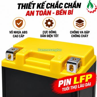 Pin B-MO05 LFP 12V Đóng Bình Ắc Quy Xe Máy Dòng Xả Cao