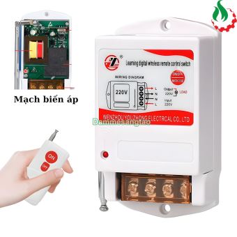 Bộ công tắc điều khiển từ xa 220V 40A 1000m-3000m (Có học lệnh)