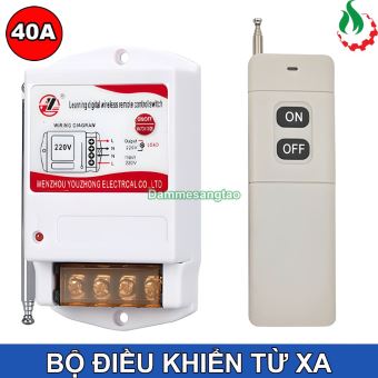 Bộ công tắc điều khiển từ xa 220V 40A 1000m-3000m (Có học lệnh)
