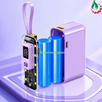 Vỏ box sạc dự phòng 2 cell 21700 (Y312) sạc nhanh 22.5W có đèn led (Không kèm cell pin)