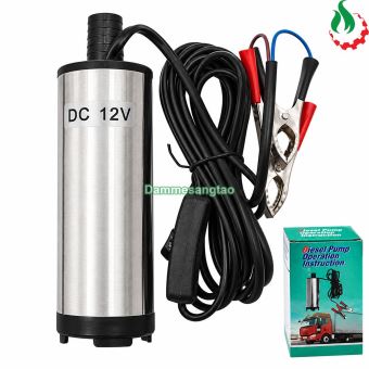 Máy bơm chìm 12V 80W lưu lượng 30L/phút thân inox SP-12V80W-30L (Bơm dầu Diesel và nước)