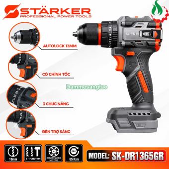 Máy khoan pin STARKER 21V SK-DR1365GR 65N.m
