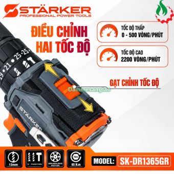 Máy khoan pin STARKER 21V SK-DR1365GR 65N.m