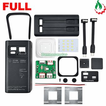 Box sạc dự phòng 4 cell 21700 (YM-1027) sạc nhanh 22.5W