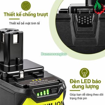 Pin đóng RYOBI 18V 18650 nhận sạc zin B-VR181810IZ