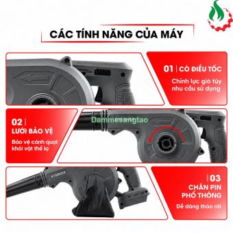 Máy thổi hút bụi STARKER SK-PL555GR 400W 520CFM
