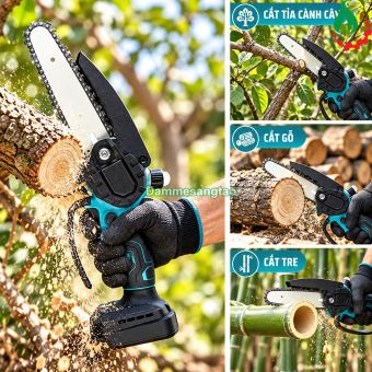 Cưa xích pin 18V CXM1-M186I 6 inch bơm dầu chân phổ thông