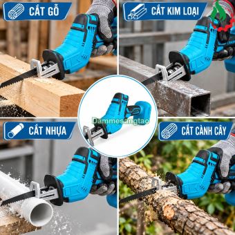 Máy cưa kiếm pin 18V XS-300 kèm 4 lưỡi chân phổ thông