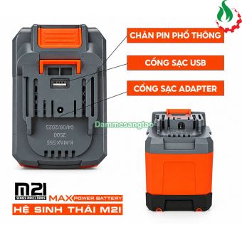 Pin STARKER 21V SK-LT8KPRO 20 Cell 18650 có cổng USB