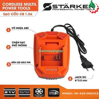 Sạc pin STARKER 21V SK-CB13A 2A chân pin Makita
