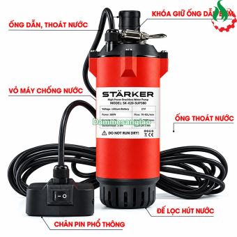 Máy bơm chìm pin STARKER SK-X20-SUP380 21V 100W 80L/phút