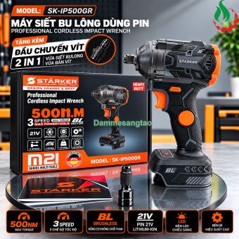 Máy siết bulong STARKER SK-IP500GR 21V 500Nm Brushless