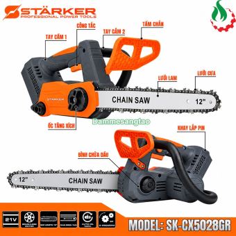 Cưa xích STARKER SK-CX5028GR 21V 900W 12inch Brushless