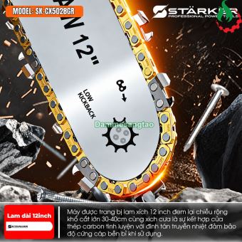 Cưa xích STARKER SK-CX5028GR 21V 900W 12inch Brushless