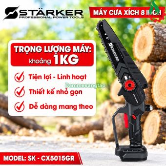 Cưa xích STARKER SK-CX5015GR 21V 8inch Brushless bơm dầu