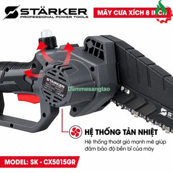 Cưa xích STARKER SK-CX5015GR 21V 8inch Brushless bơm dầu