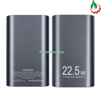 Vỏ box K80 4 cell 21700 22.5W Type-C USB LED hiển thị pin