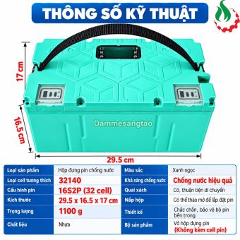 Hộp pin xe điện 48V 32140 16S2P chống nước H4816S2P321