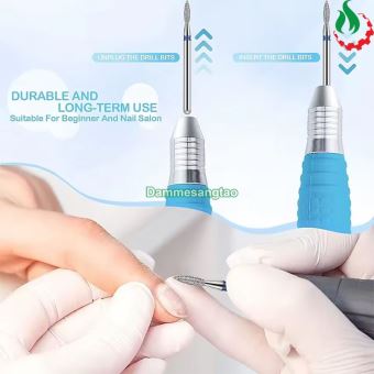 Bộ 6 mũi mài kim cương đa năng cho máy mài mini đánh bóng móng tay MKC-MT6