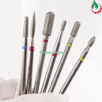 Bộ 6 mũi mài kim cương đa năng cho máy mài mini đánh bóng móng tay MKC-MT6