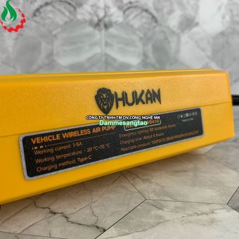 Máy bơm hơi mini đa năng dùng pin Hukan HK-AP0060kid (Tích hợp pin trong máy)
