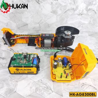 Máy mài pin 21V Hukan HK-AG8300BL động cơ không chổi than