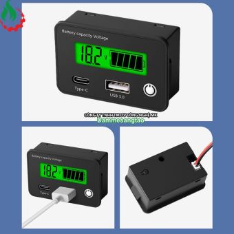 Đồng hồ đo điện áp dung lượng pin DC8-30V Chuyên dụng cho xe hơi