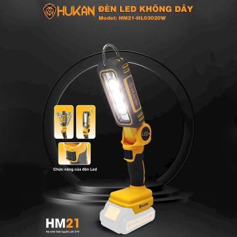 Đèn gập pin Hukan HM21-HL03020W Công suât 20W (3 LED)