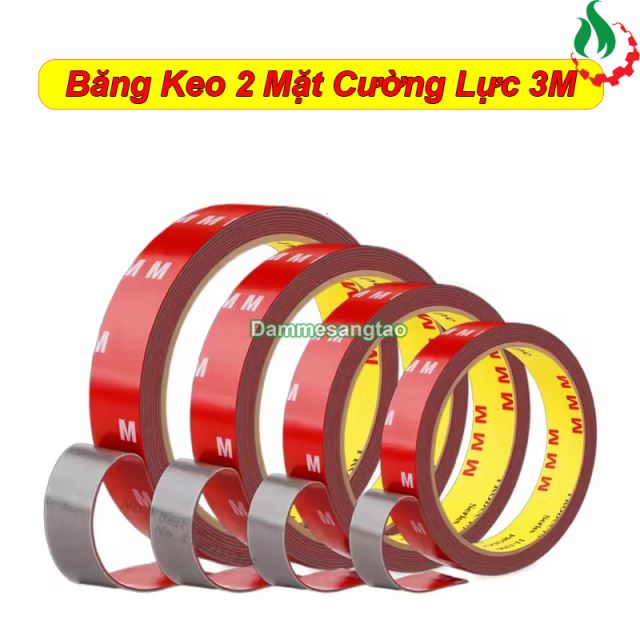 Băng keo 2 mặt cường lực 3M siêu dính dán trên nhiều loại chất liệu