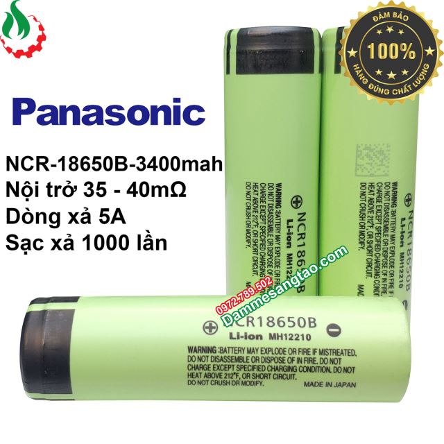 Cell pin 18650 Panasonic NCR18650B 3400mah (Li-ion 3.7V)