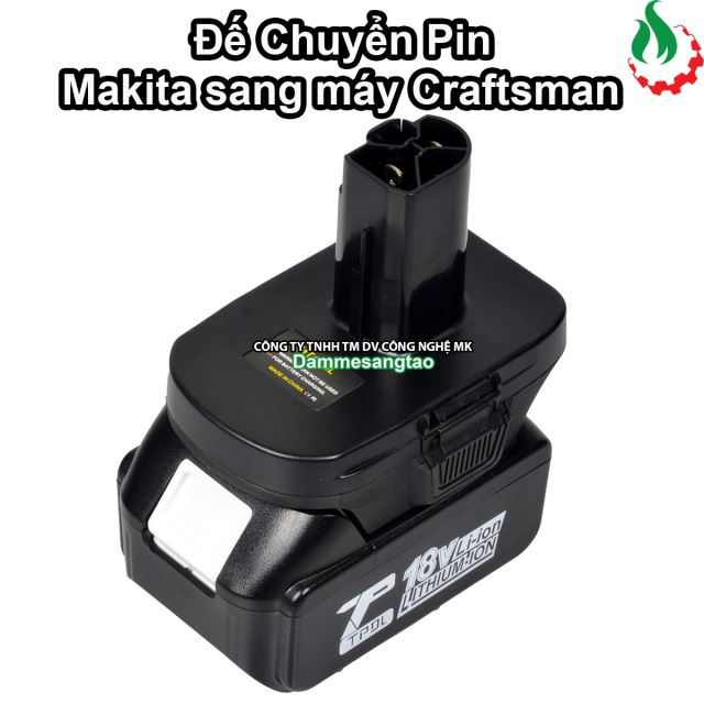 Đế chuyển Pin Makita 18V sang máy Craftsman (MT18GL)