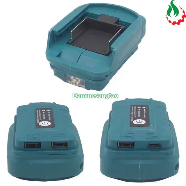 Đế chuyển pin MAKITA 18V sang Usb 5V có đèn LED cổng Type-C