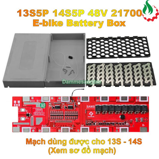 Hộp đựng pin xe điện 48V 21700 13S5P 14S5P chống nước