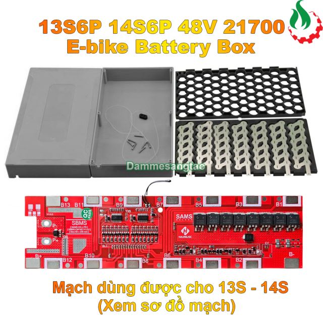 Hộp đựng pin xe điện 48V 21700 13S6P 14S6P chống nước