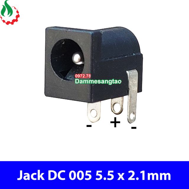 Jack DC 005 chuẩn 5.5 x 2.1mm
