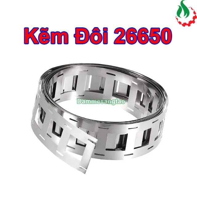 Kẽm đôi 26650 hàn cell pin mạ Niken (Tính mét và Kg)