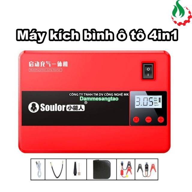 Kích bình kiêm bơm lớp ô tô đa năng 4IN1 Soulor Q8D 68900mAh