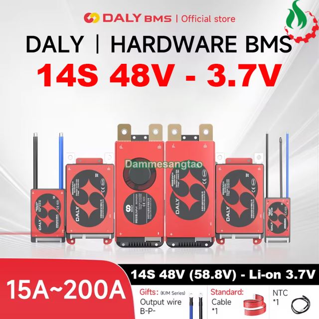 Mạch 14S 48V (58.8V) Daly bảo vệ pin Li-ion 3.7V xe điện