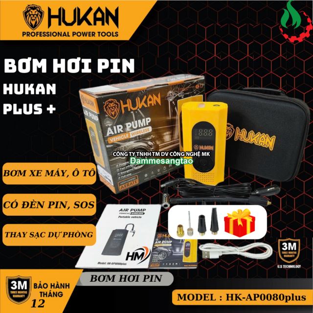 Máy bơm hơi pin Hukan HK-AP0080PLUS