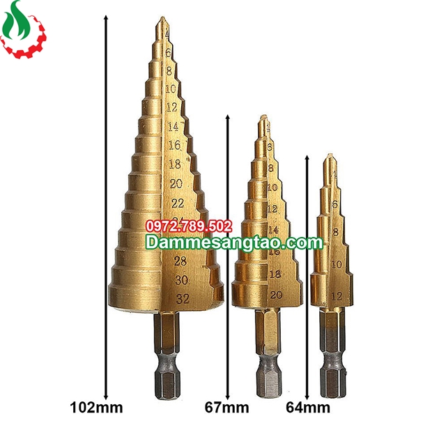 Mũi khoan tháp chuôi lục giác HSS 4241