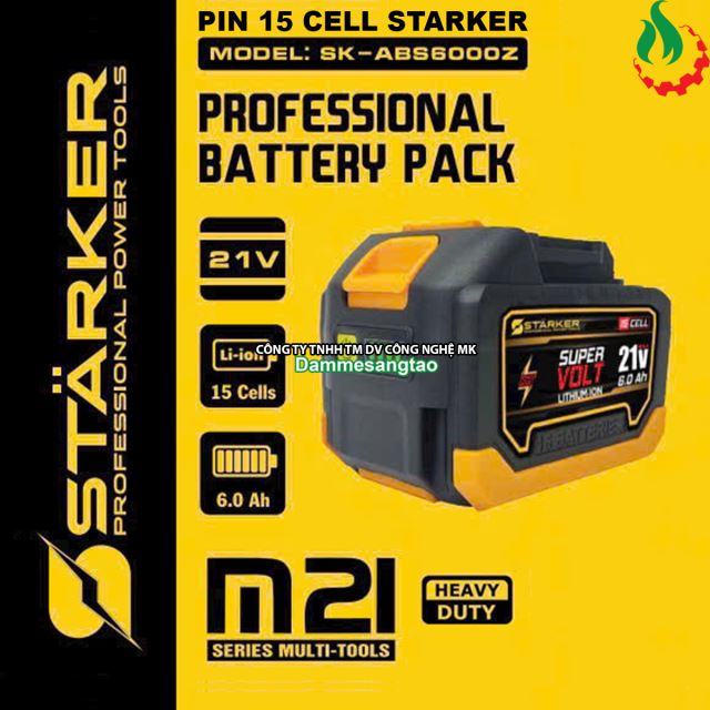 Pin Starker 21V SK-ABS6000Z 6AH Chân pin Makita