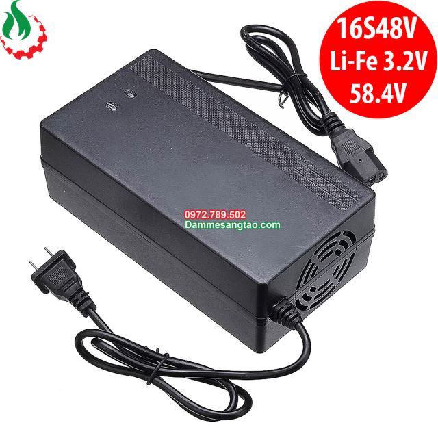 Sạc 16S 48V (58.4V-58.8V) dùng cho pin sắt Li-Fe 3.2V