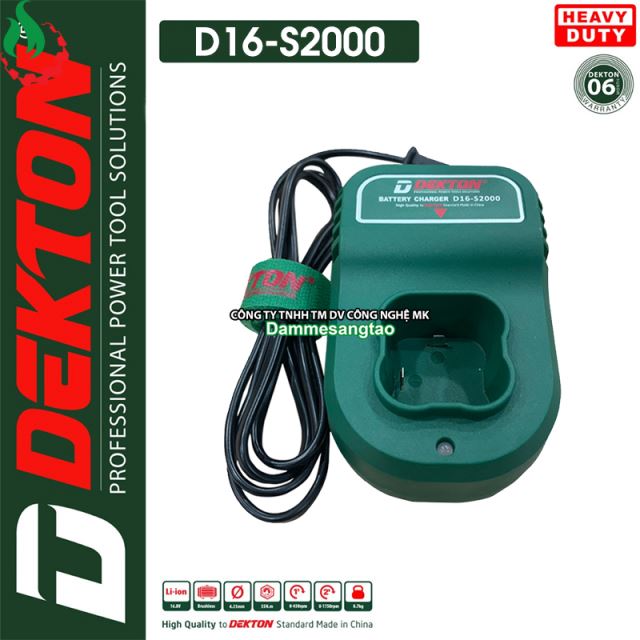 Sạc pin Dekton D16-S2000 16.8V