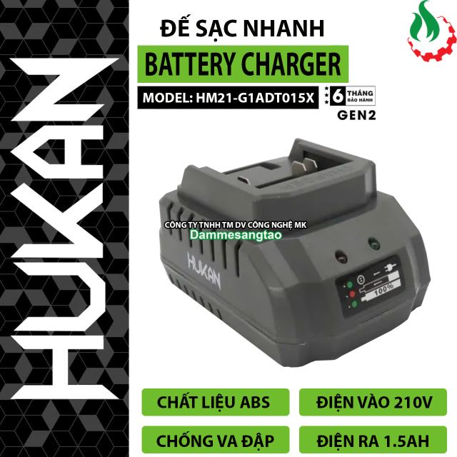 Sạc pin Hukan 21V HM21-G1ADT015X chân pin Makita