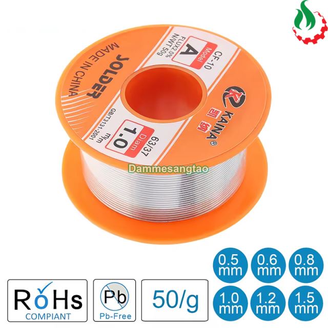 Thiếc hàn chì KAINA 63/37 (Cuộn 50g)