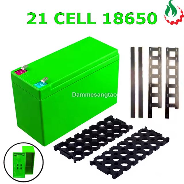 Vỏ acquy (5) phun thuốc trừ sâu 12V 3S 2P chứa được 21 cell 18650 (15x6.5x9.5cm)